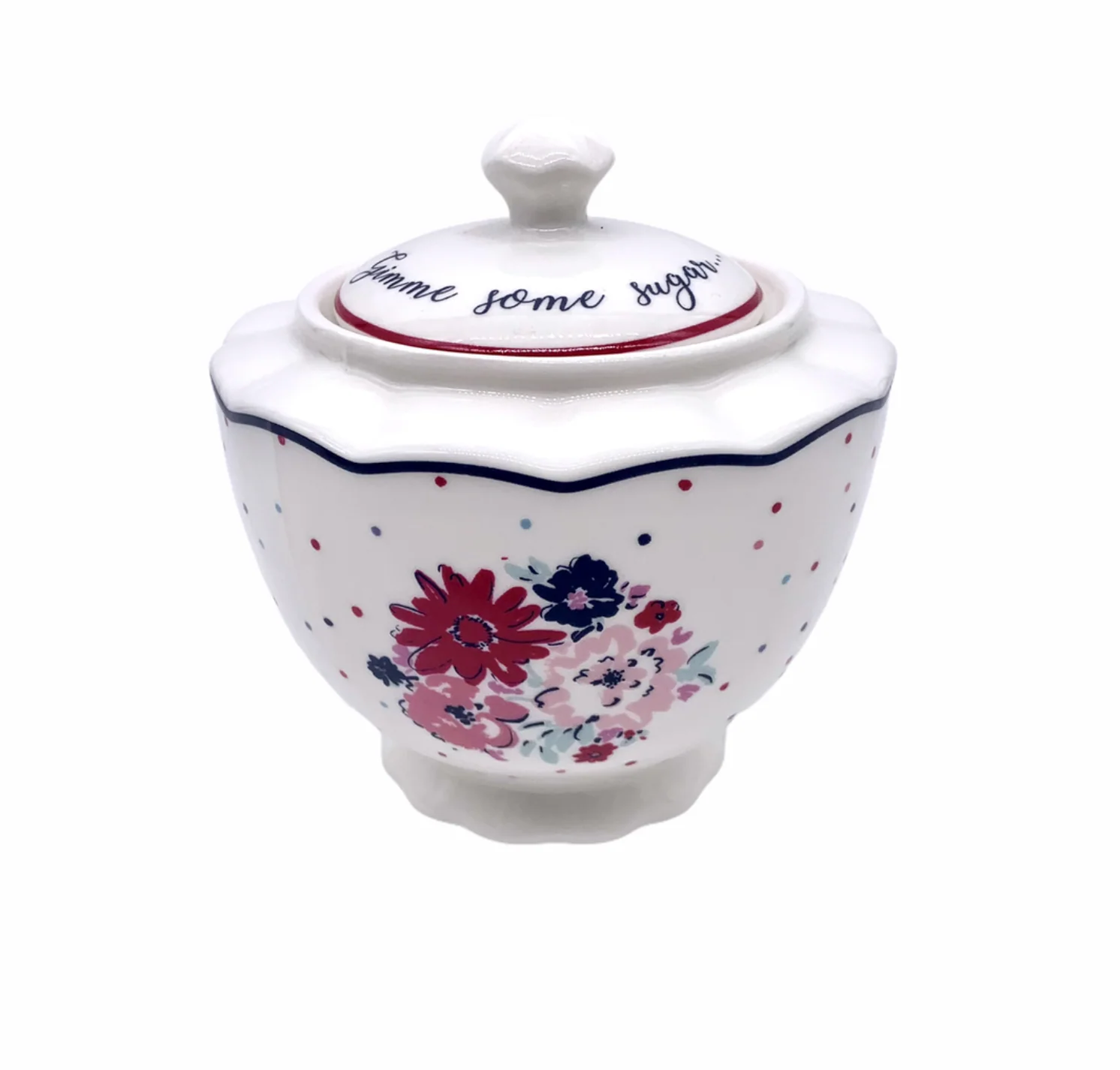 Ashley Thomas Porcelain Vintage Sugar Bowl - Image 8