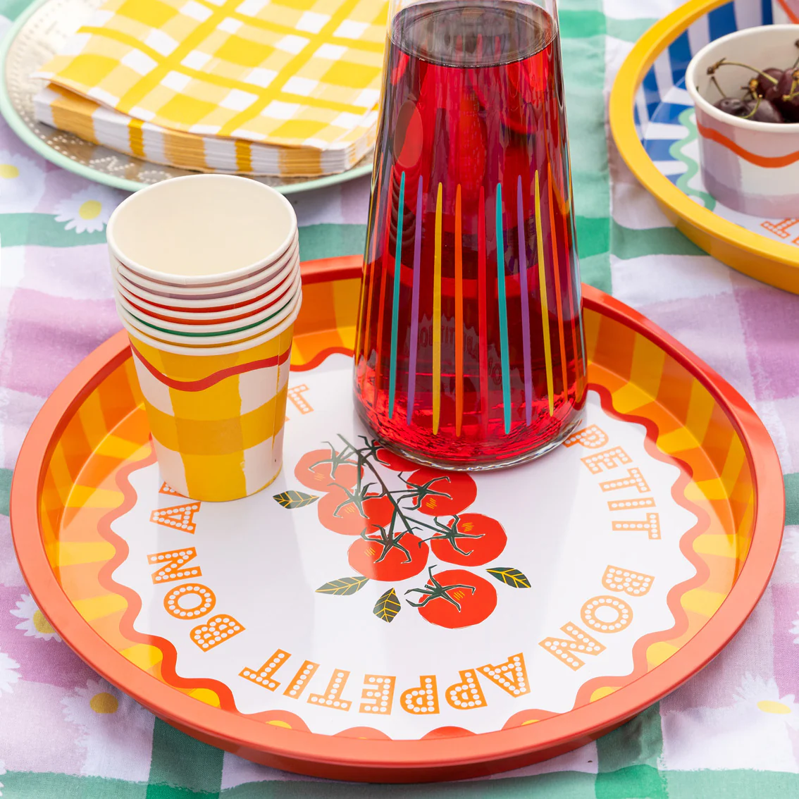 Bon Appetit Tomato Deep-well Mini Serving Tray, Orange - Image 4