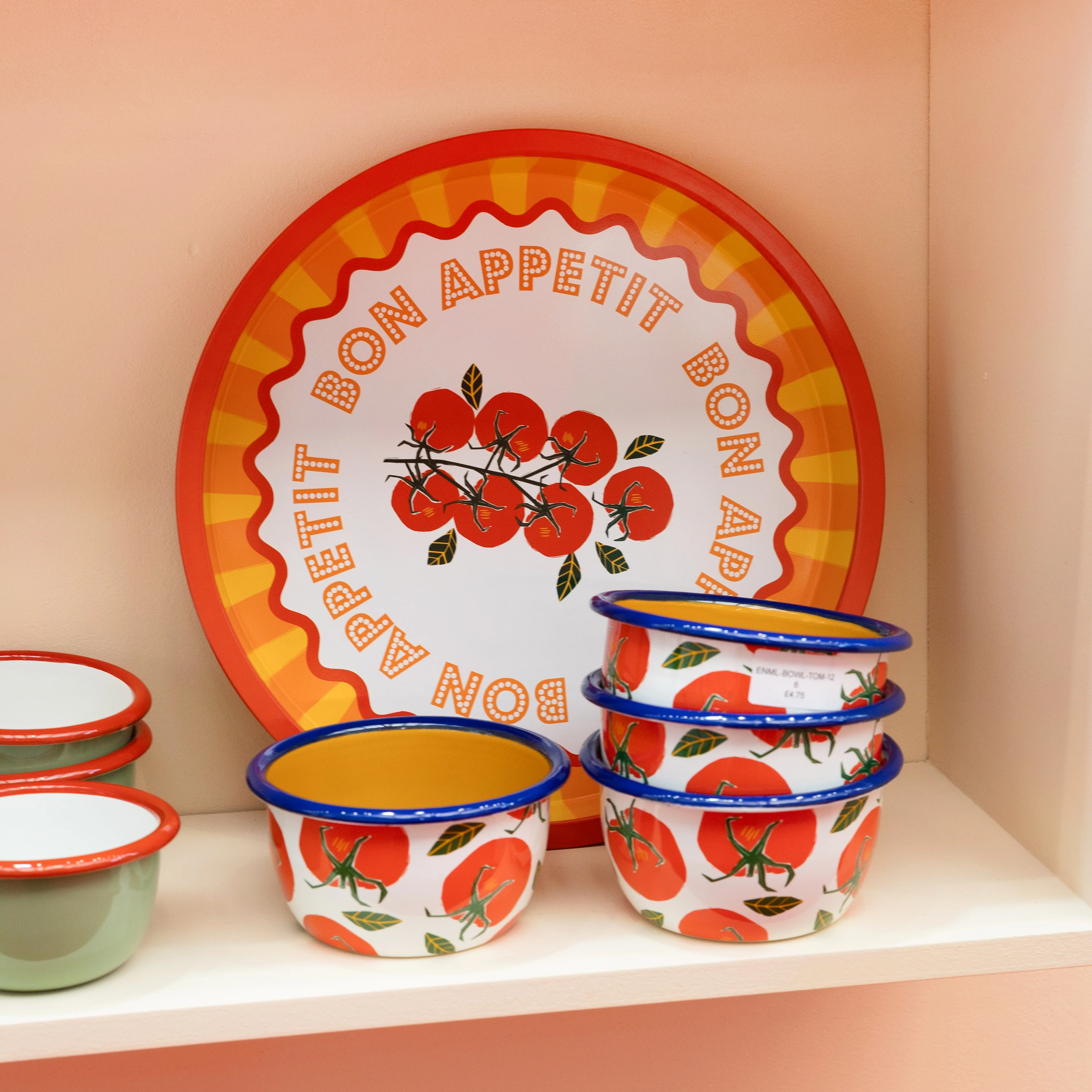 Bon Appetit Tomato Deep-well Mini Serving Tray, Orange - Image 6