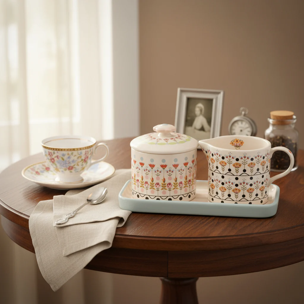 Cath Kidston Painted Table Sugar & Milk Jug Set - Image 4