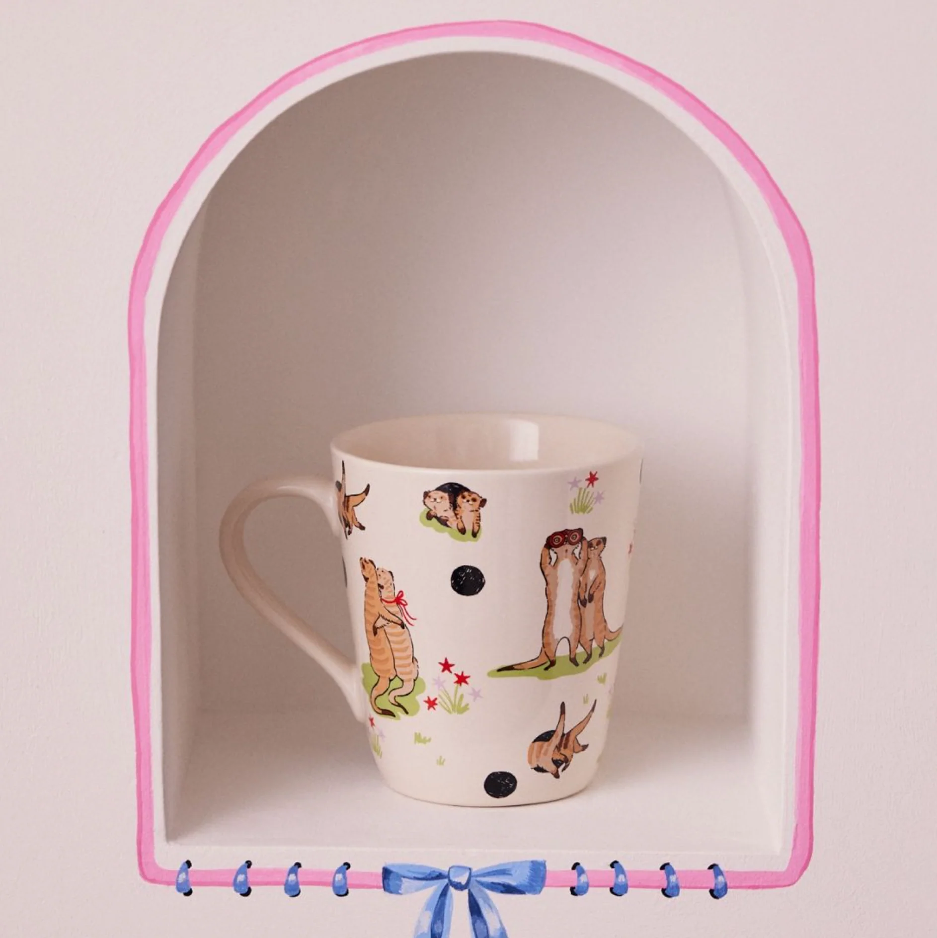 Cath Kidston Stanley Mug, Meerkats - Image 3