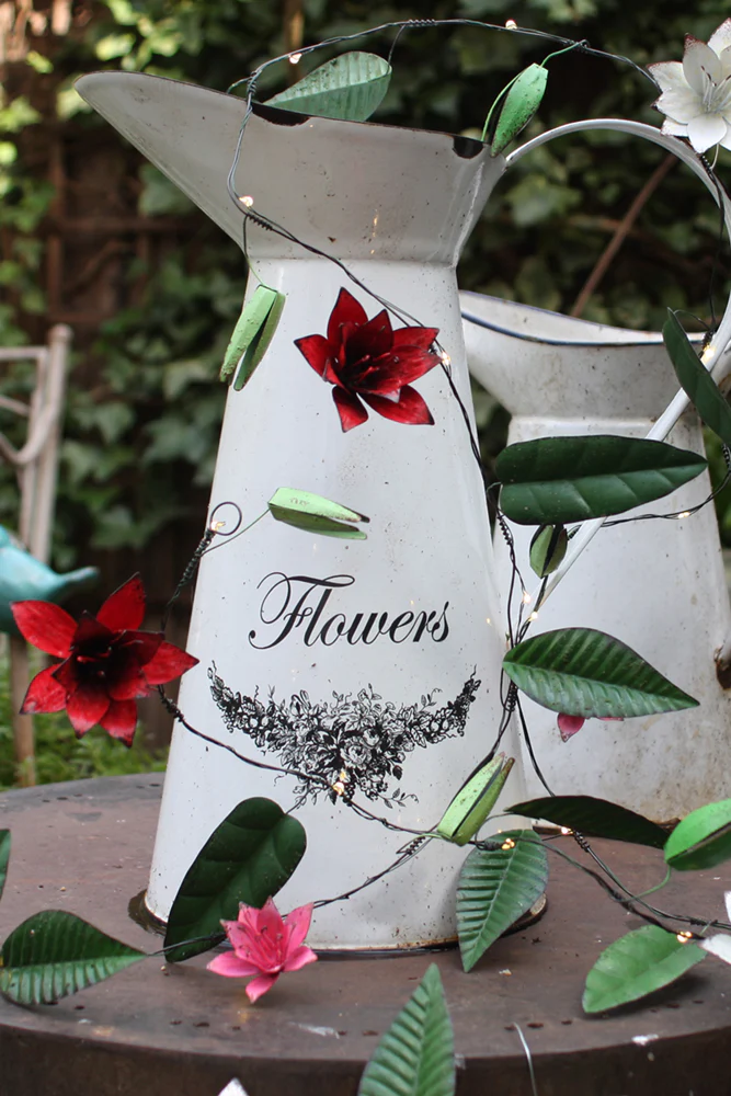 Handmade Metal LED Fairy Lights, Clematis (Battery Operated) - Image 4