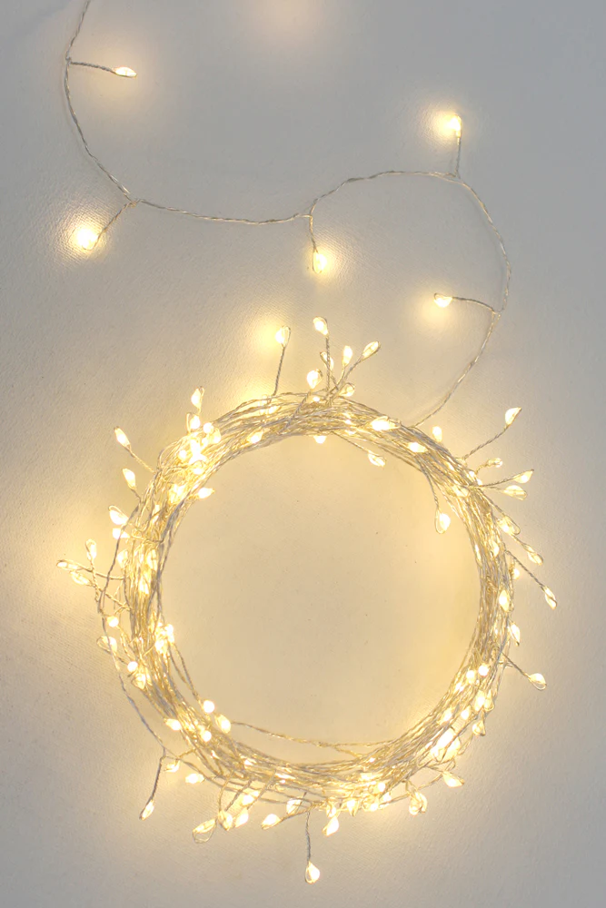 Cluster LED Fairy Lights Silver (Battery Operated) - Image 4