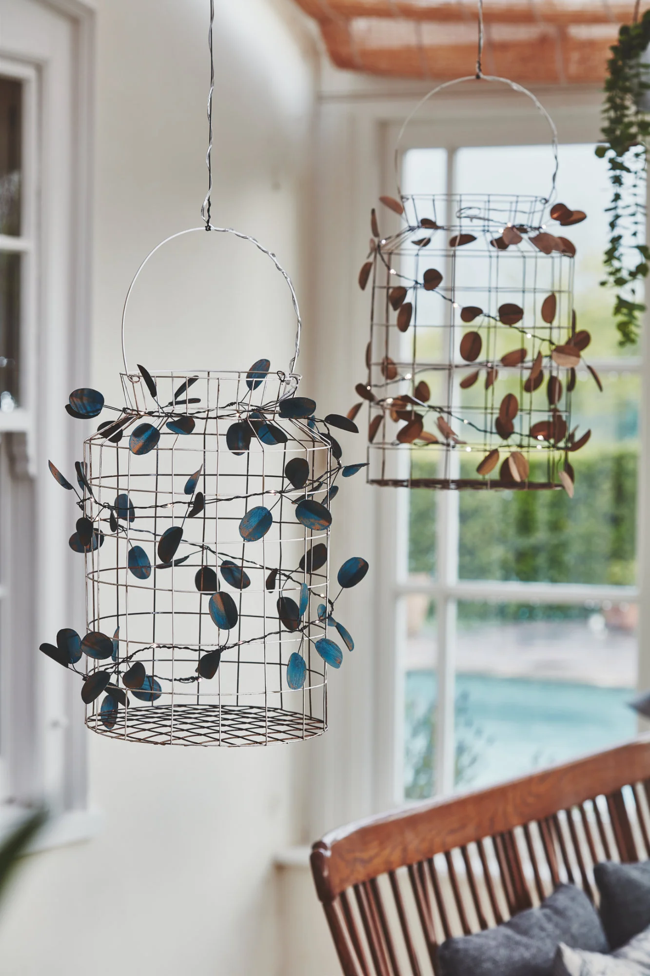 Handmade Metal LED Fairy Light,Gold Eucalyptus (Battery Operated) - Image 5