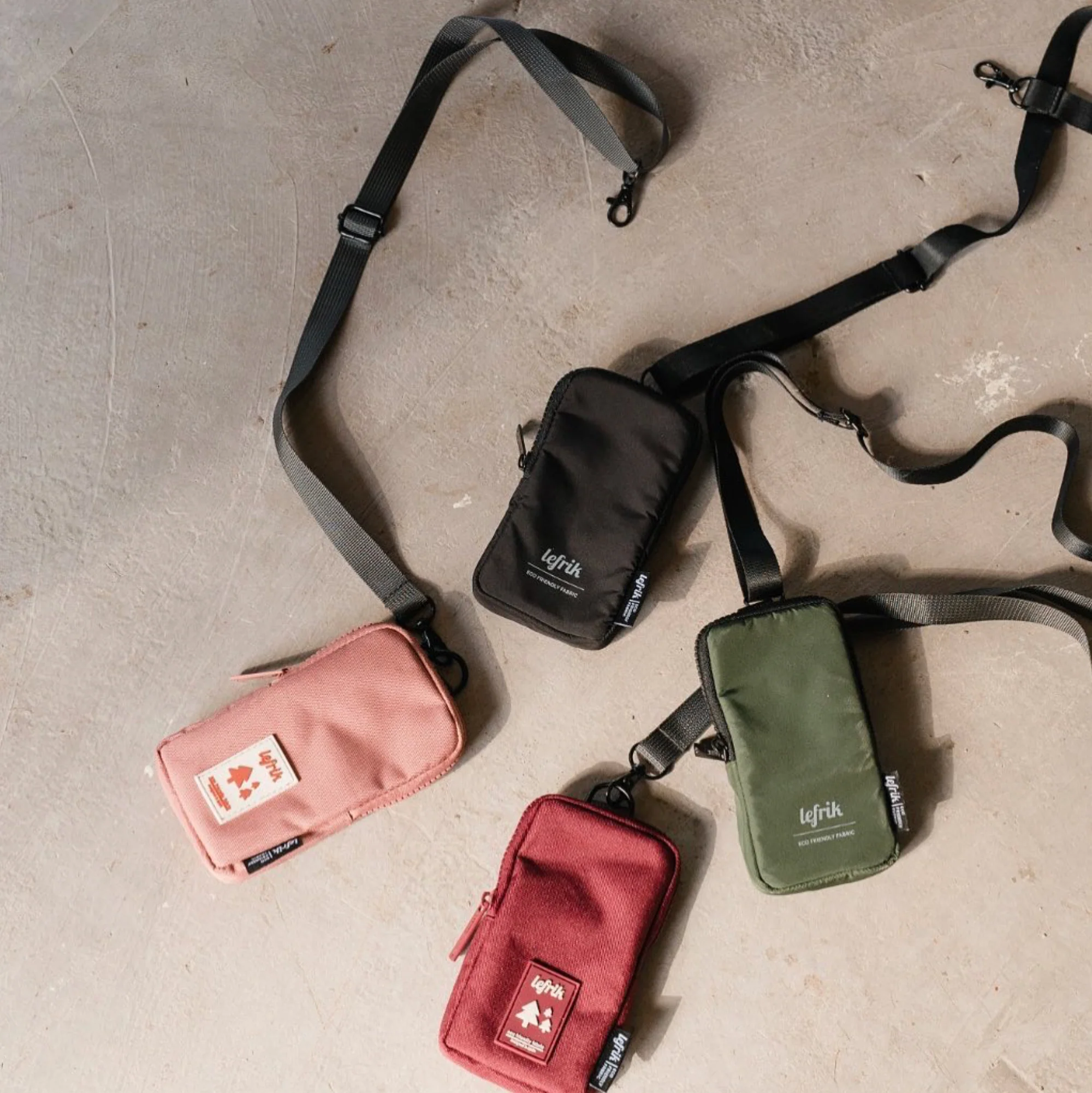 Lefrik Amsterdam Cross Body Phone Bag, Black - Image 6