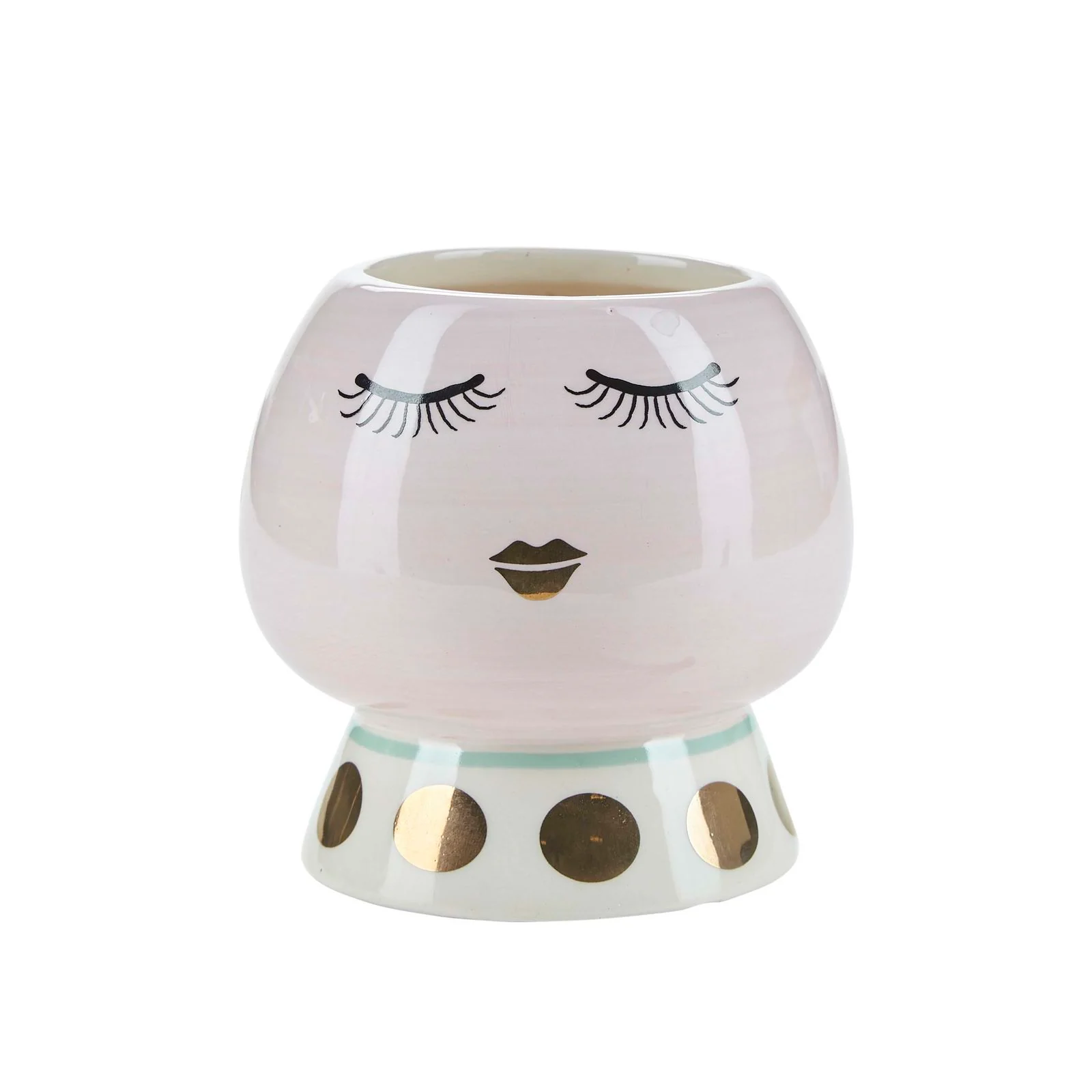 Miss Etoile Ceramic Flower Pot Closed Eyes - Image 8