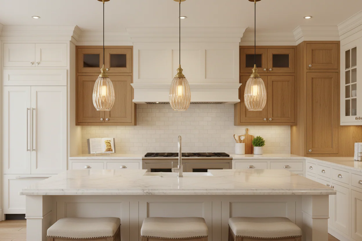 Refract Oval Glass Pendant, Champagne - Image 3