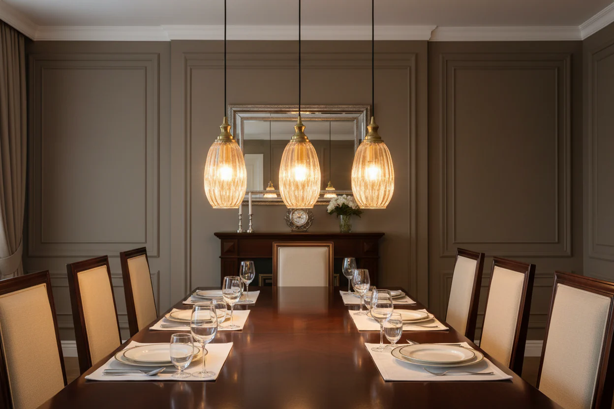 Refract Oval Glass Pendant, Champagne - Image 5