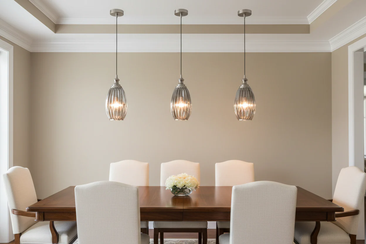 Refract Oval Glass Pendant, Smoke - Image 4