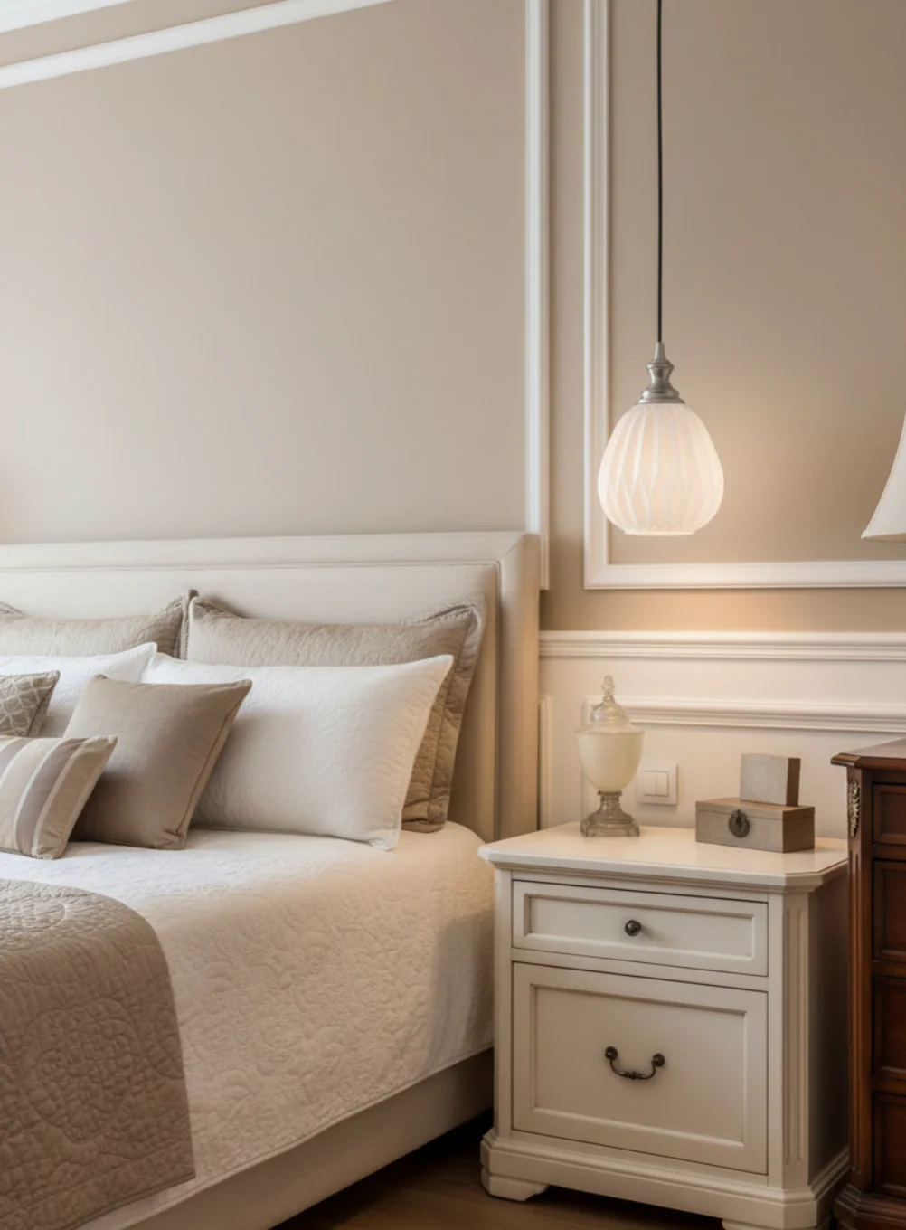 Refract Round Glass Pendant, White - Image 4