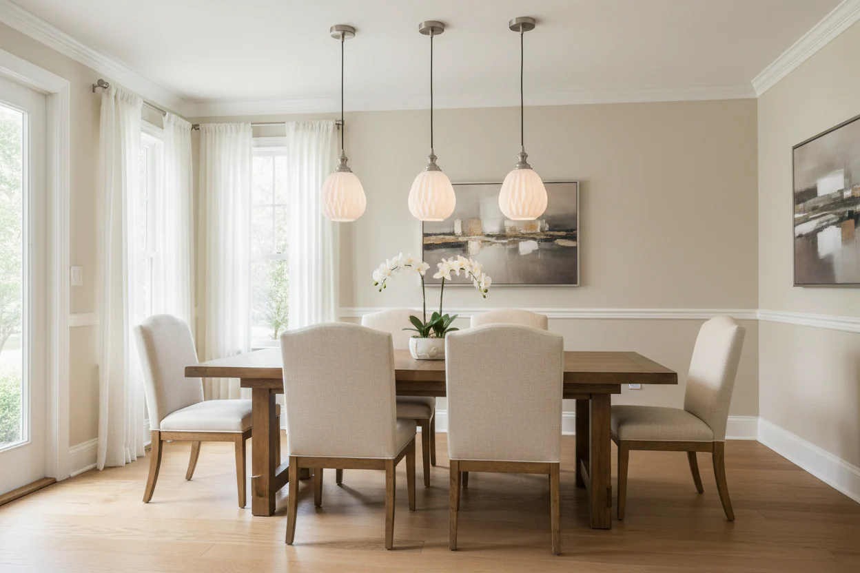 Refract Round Glass Pendant, White - Image 5