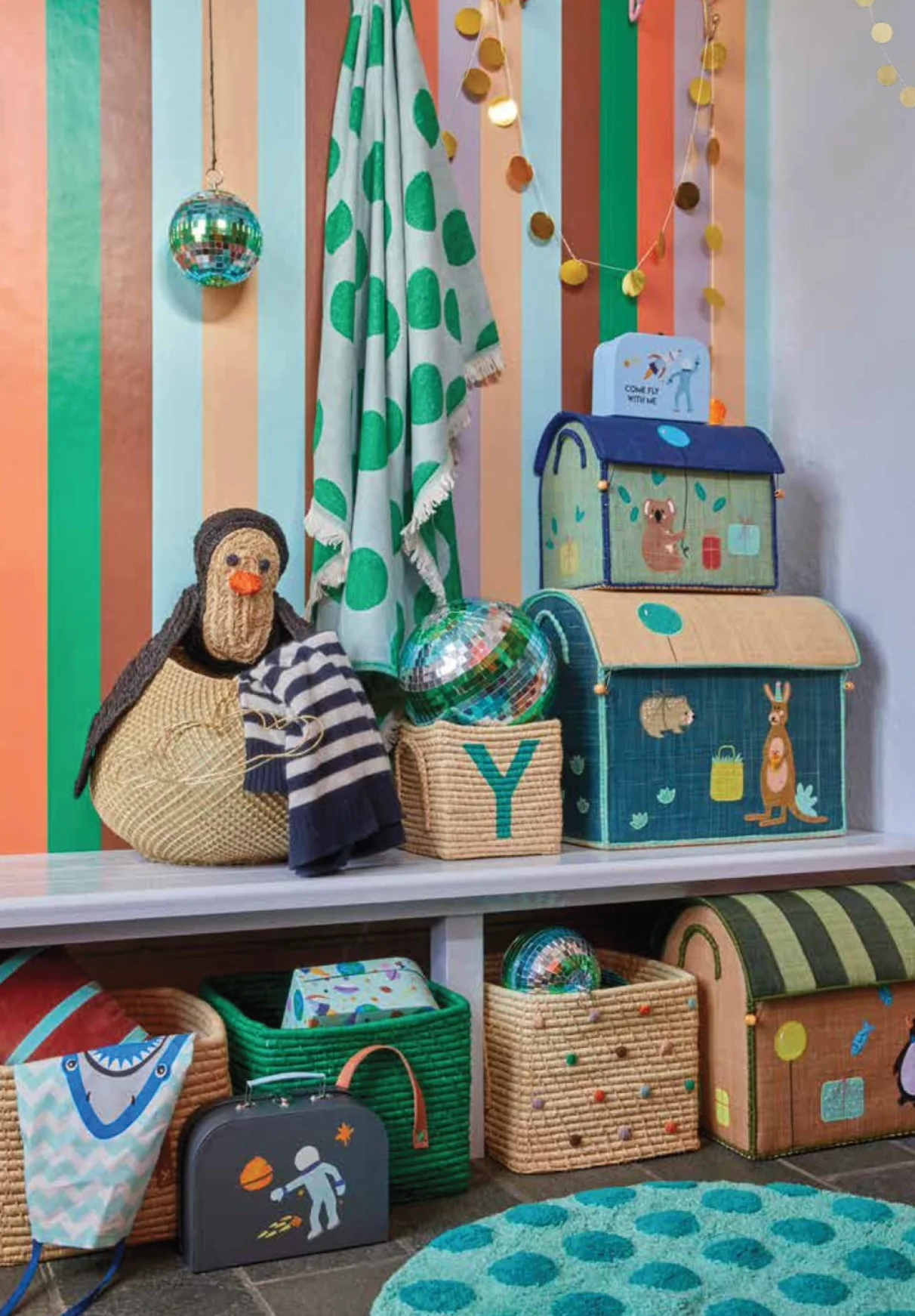 Rice Raffia Alphabets Basket - Image 10