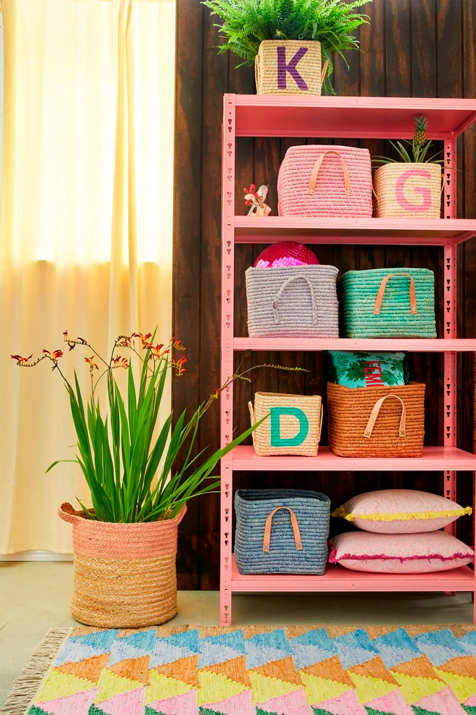 Rice Raffia Alphabets Basket - Image 12