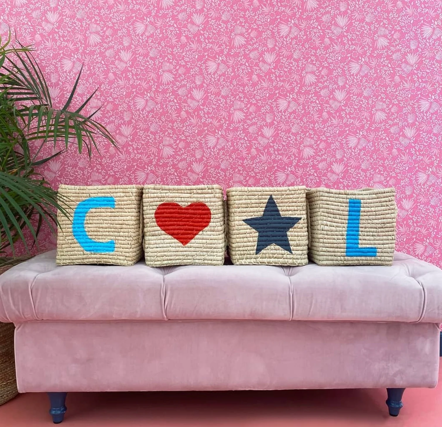 Rice Raffia Alphabets Basket - Image 16