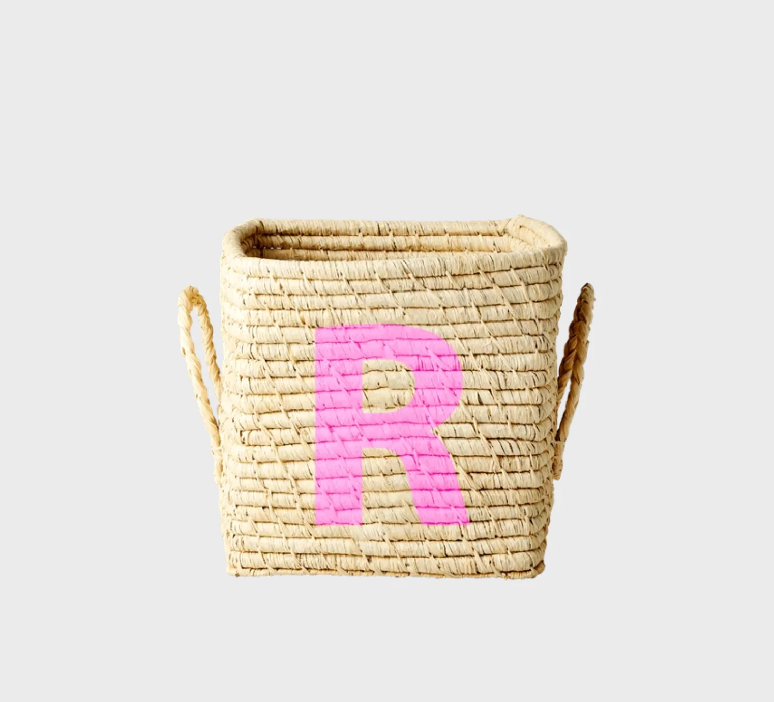 Rice Raffia Alphabets Basket - Image 44