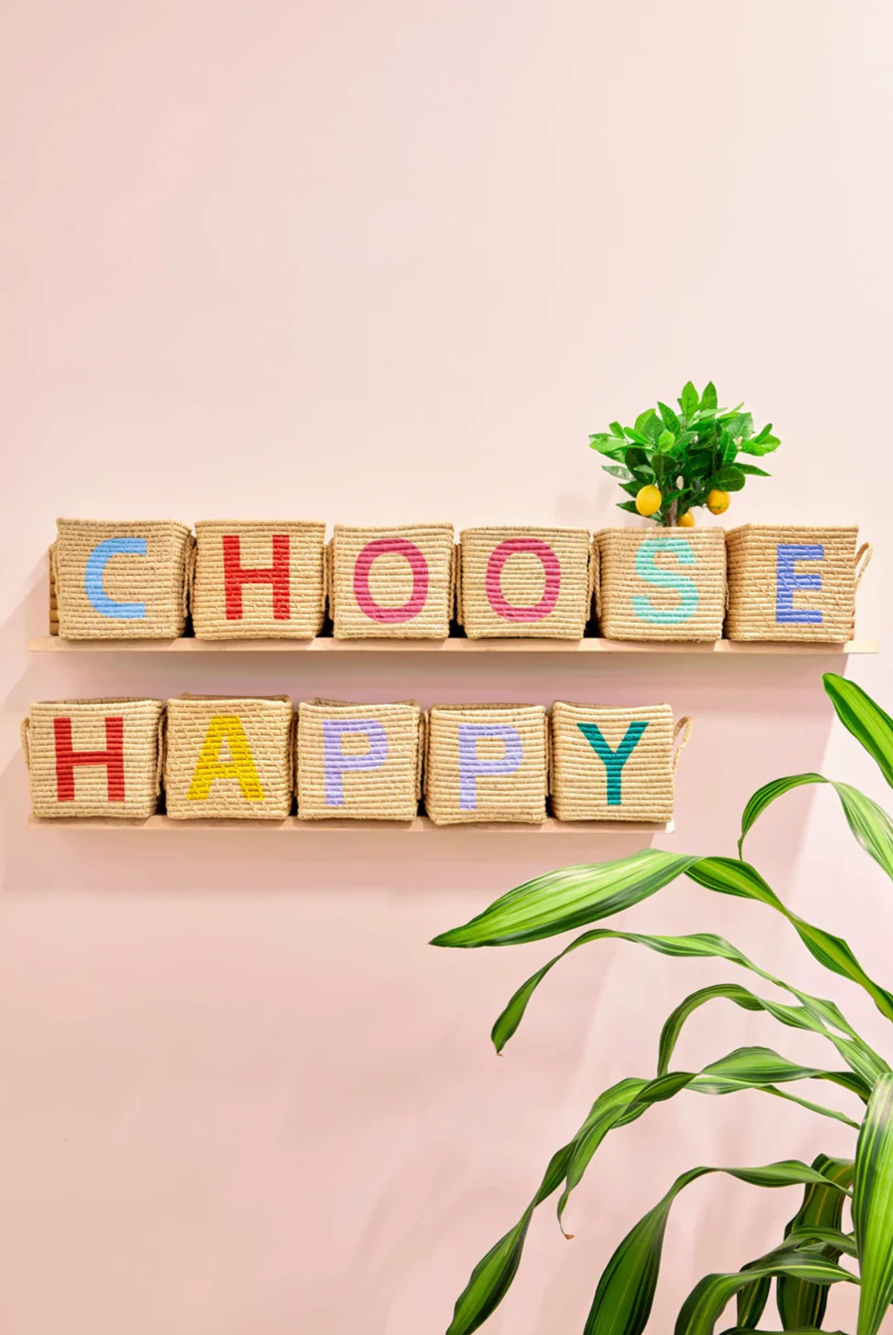 Rice Raffia Alphabets Basket - Image 5