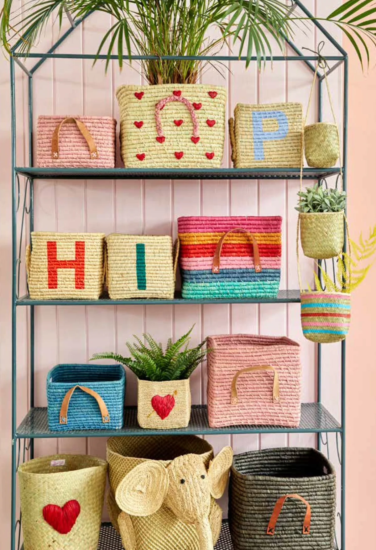 Rice Raffia Alphabets Basket - Image 7