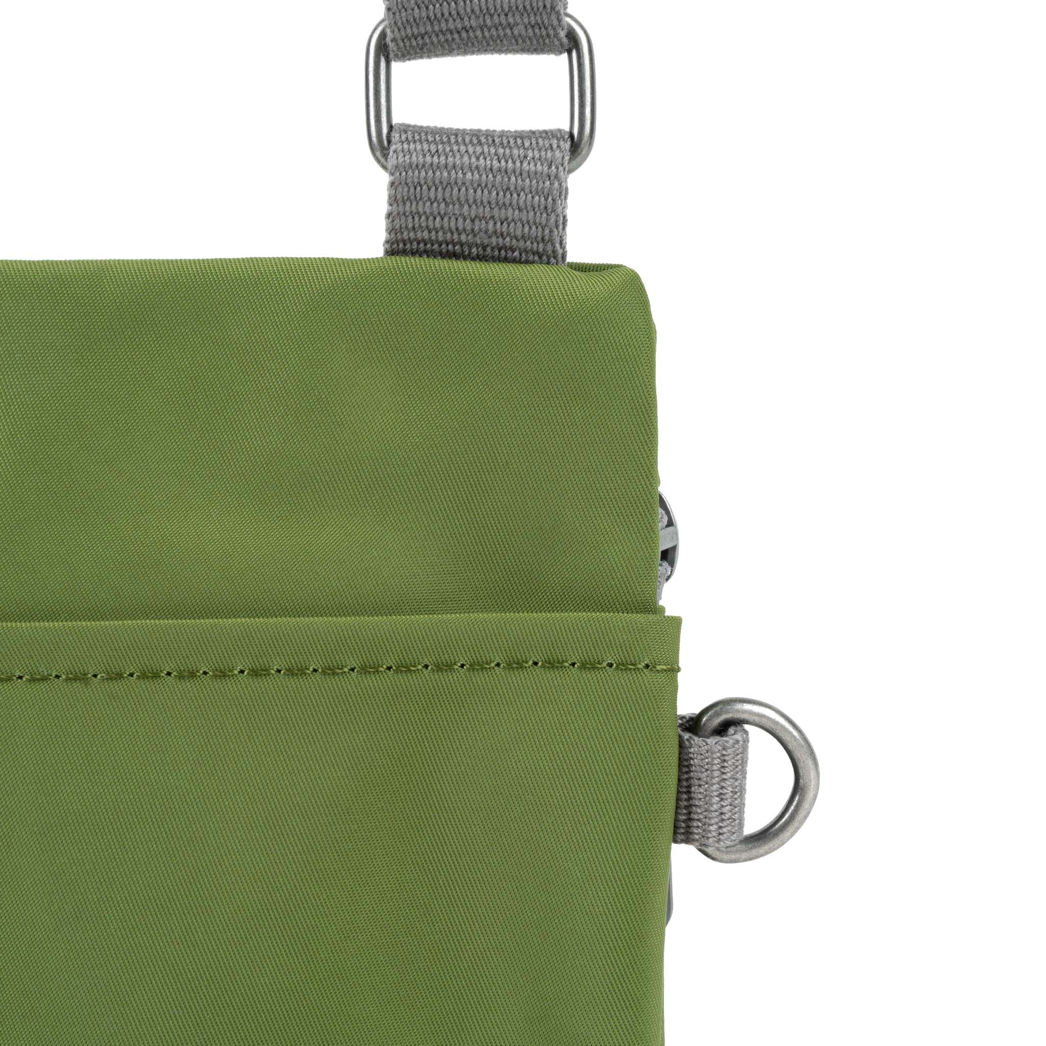 Roka London Chelsea Crossbody Phone Bag, Avocado (Recycled Nylon) - Image 4