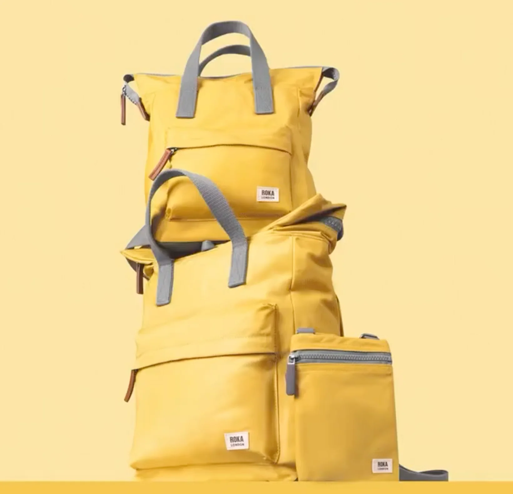 Roka London Chelsea Crossbody Phone Bag, Bamboo (Recycled Nylon) - Image 8