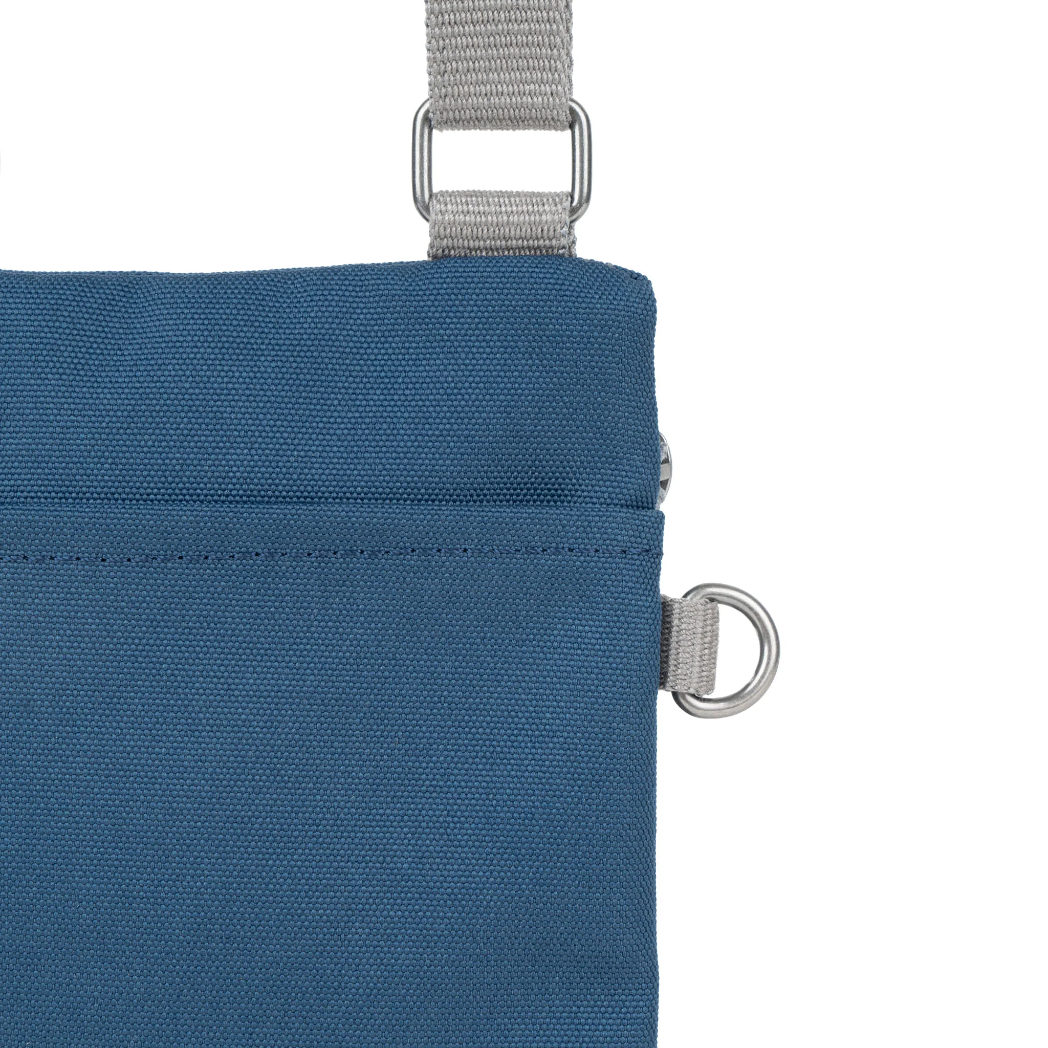 Roka London Chelsea Crossbody Phone Bag, Deep Blue (Sustainable Canvas) - Image 4
