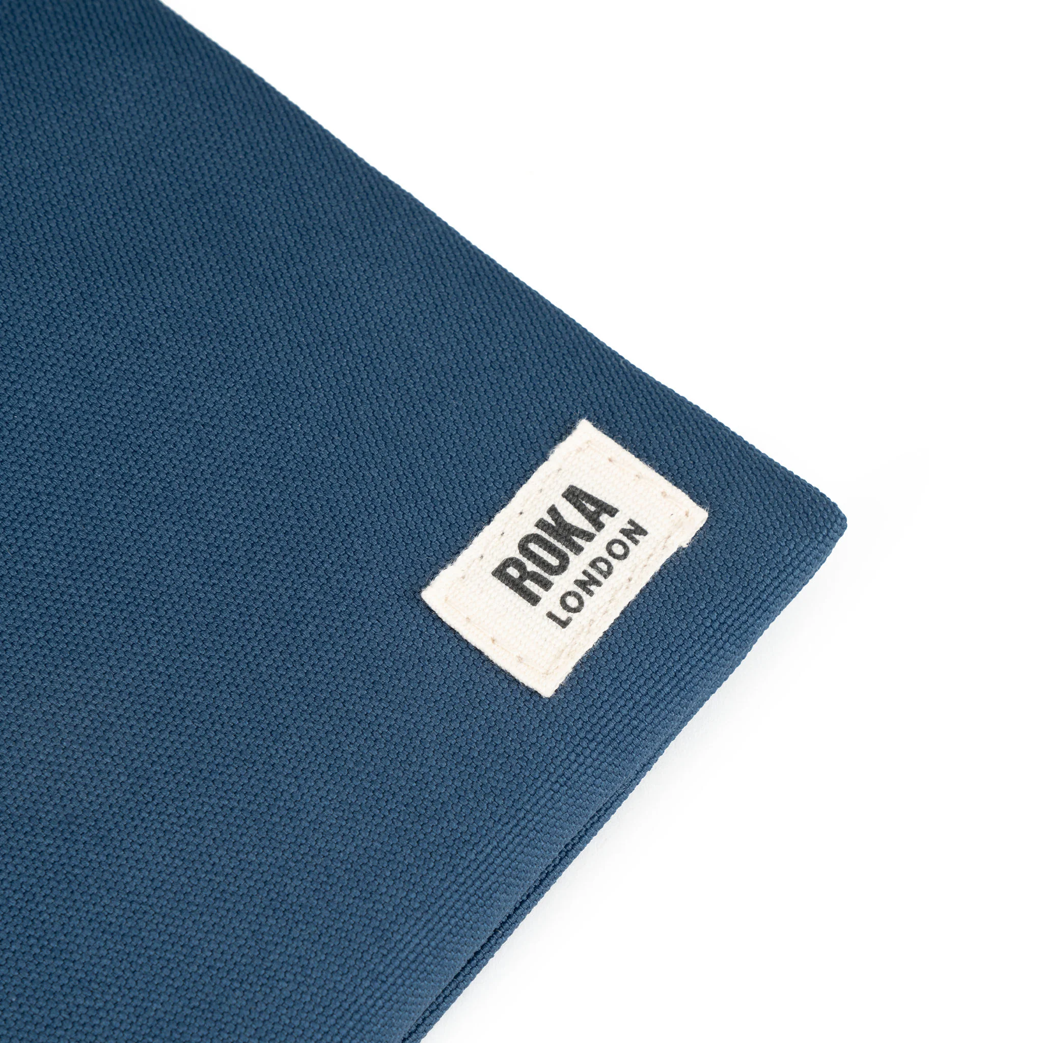 Roka London Chelsea Crossbody Phone Bag, Deep Blue (Sustainable Canvas) - Image 5