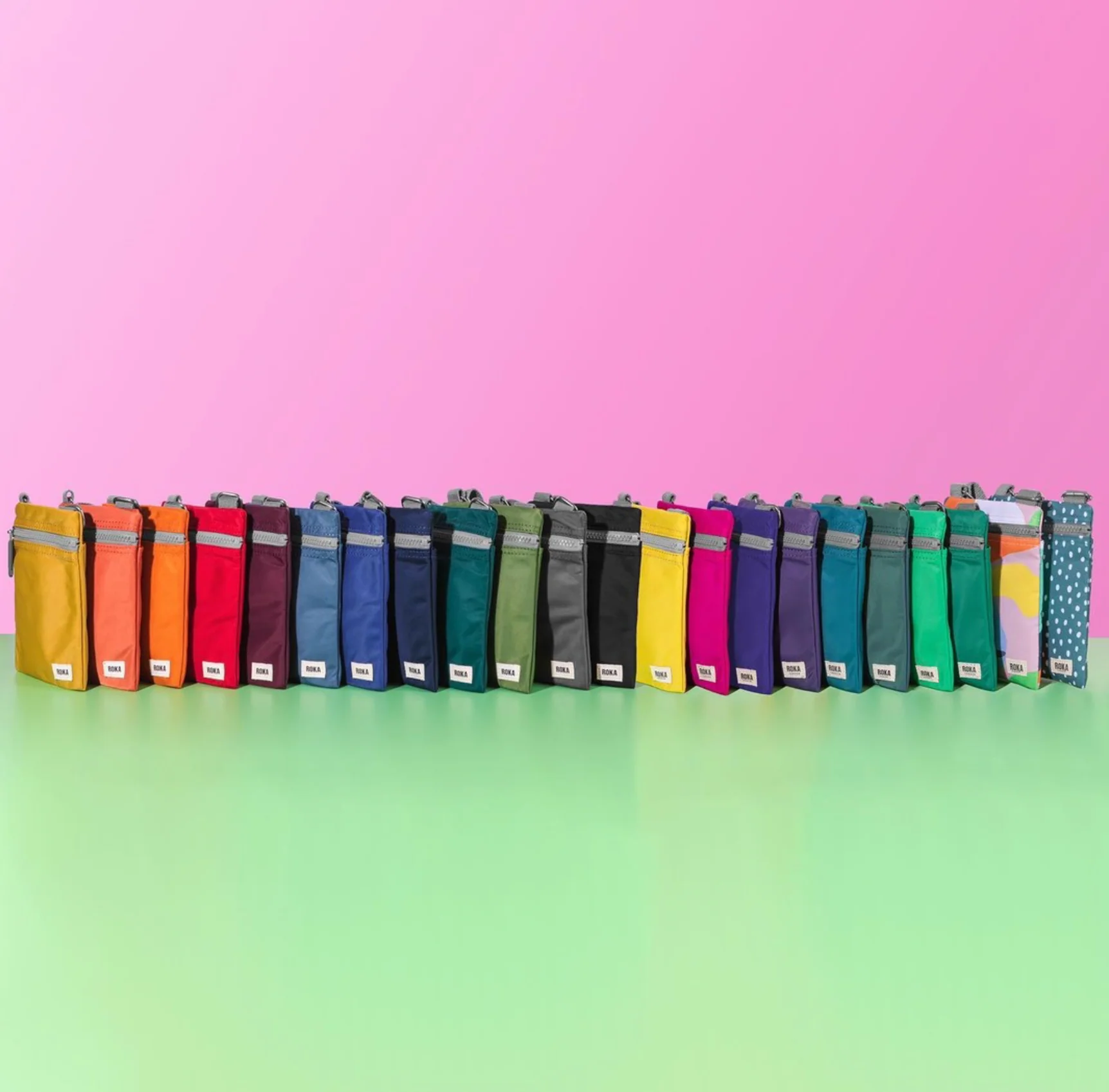 Roka London Chelsea Crossbody Phone Bag, Granite (Sustainable Canvas) - Image 11