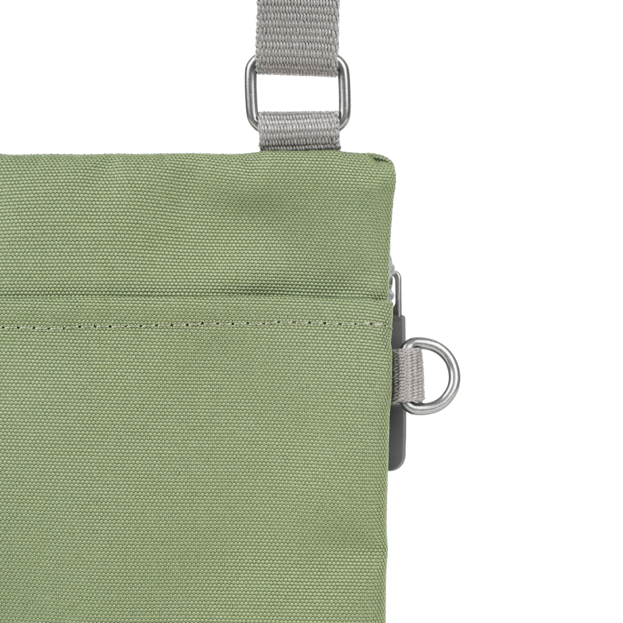 Roka London Chelsea Crossbody Phone Bag, Granite (Sustainable Canvas) - Image 4