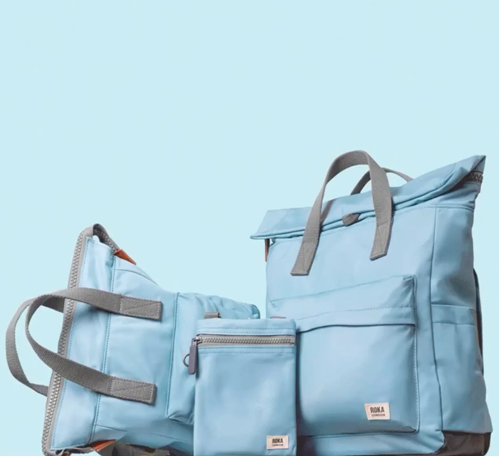 Roka London Chelsea Crossbody Phone Bag, Spearmint (Recycled Nylon) - Image 7