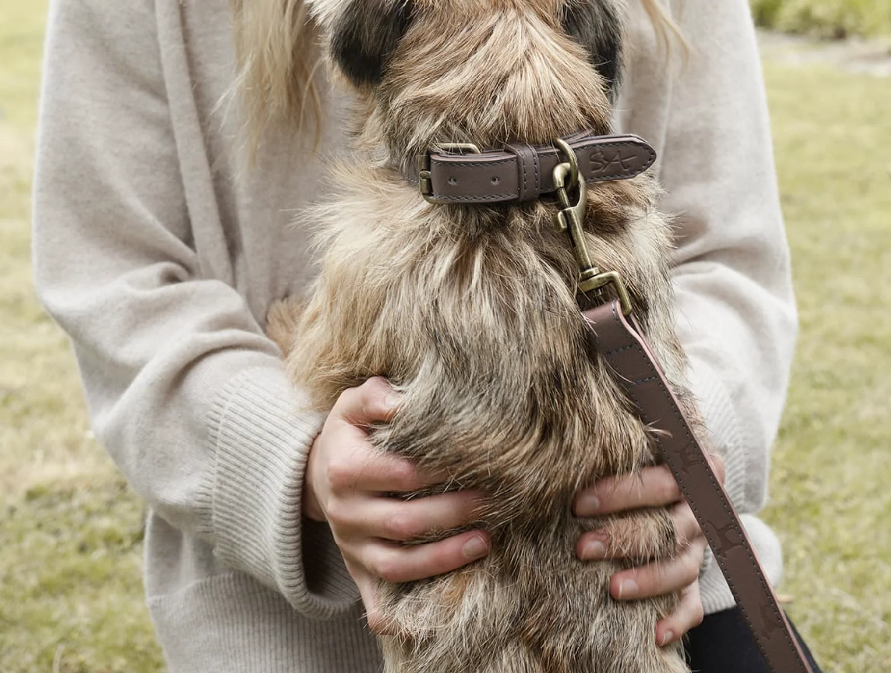 Sophie Allport Leather Dog Collar, Woof - Image 10