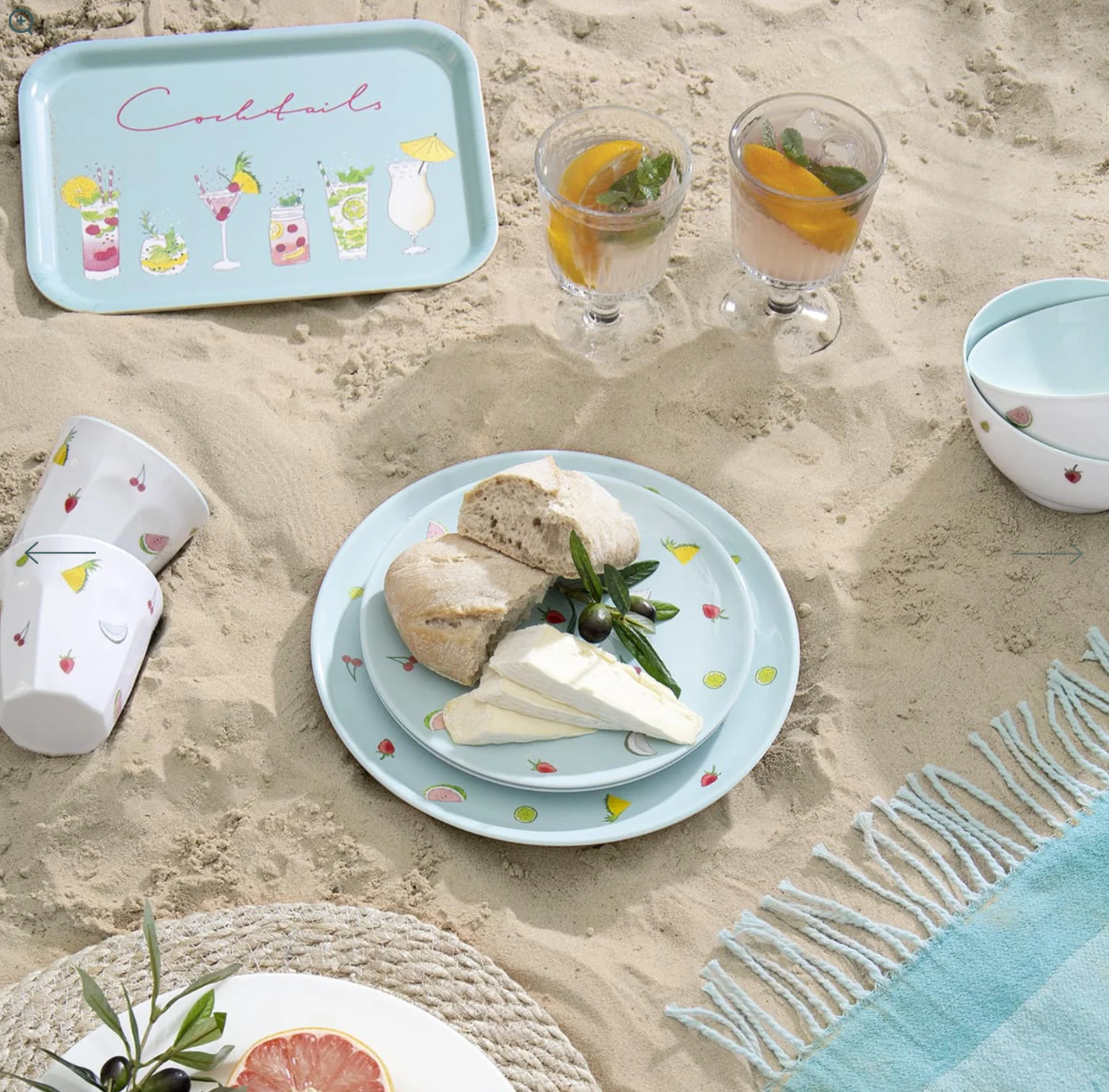 Sophie Allport Melamine Side plate, Cocktails - Image 3