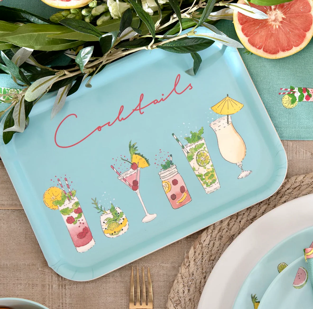 Sophie Allport Mini Serving Tray, Cocktails - Image 3