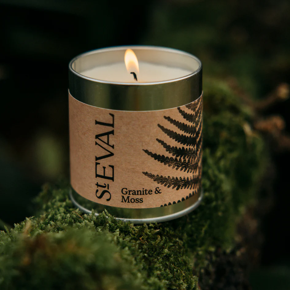 St Eval Granite &  Moss Scented Tin Candle - Image 3