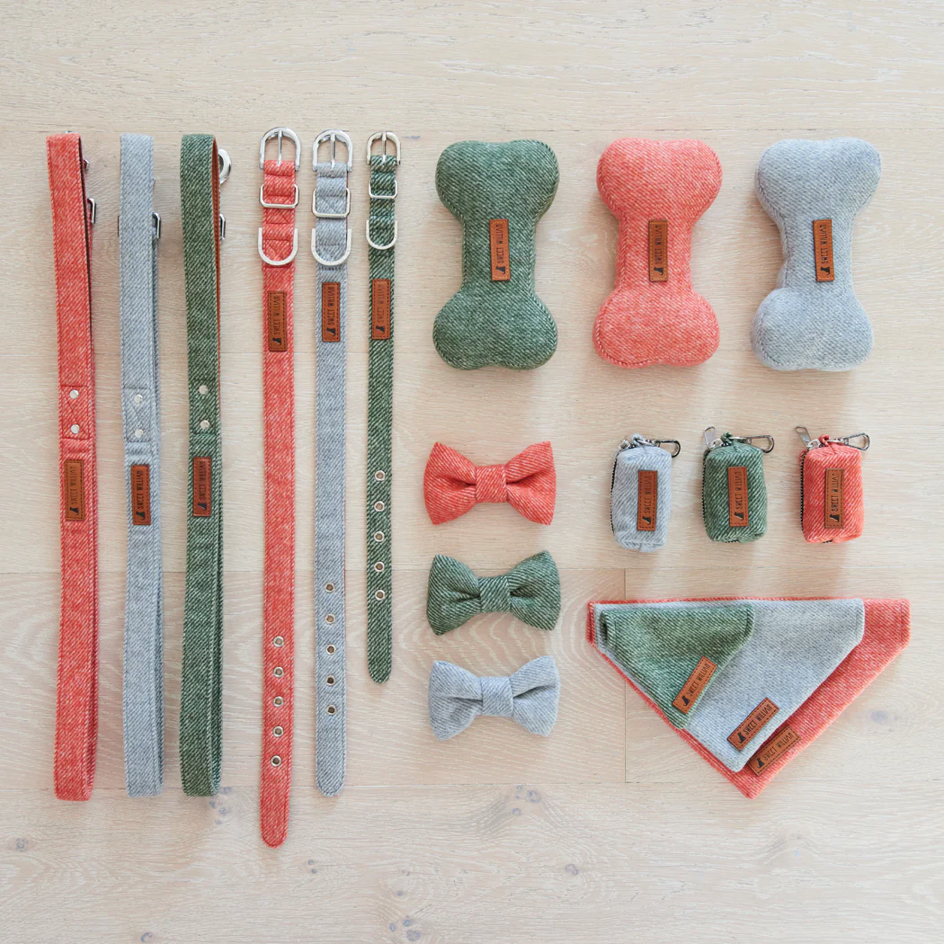 Sweet William Tweed Dog Bandana, Orange - Image 6