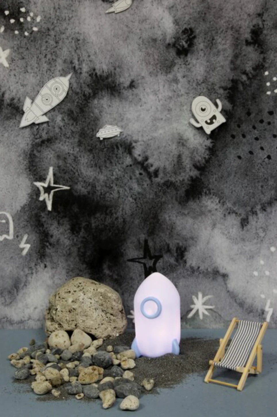 Teeny & Tiny Mini Rocket Night Light  Blue - Image 3