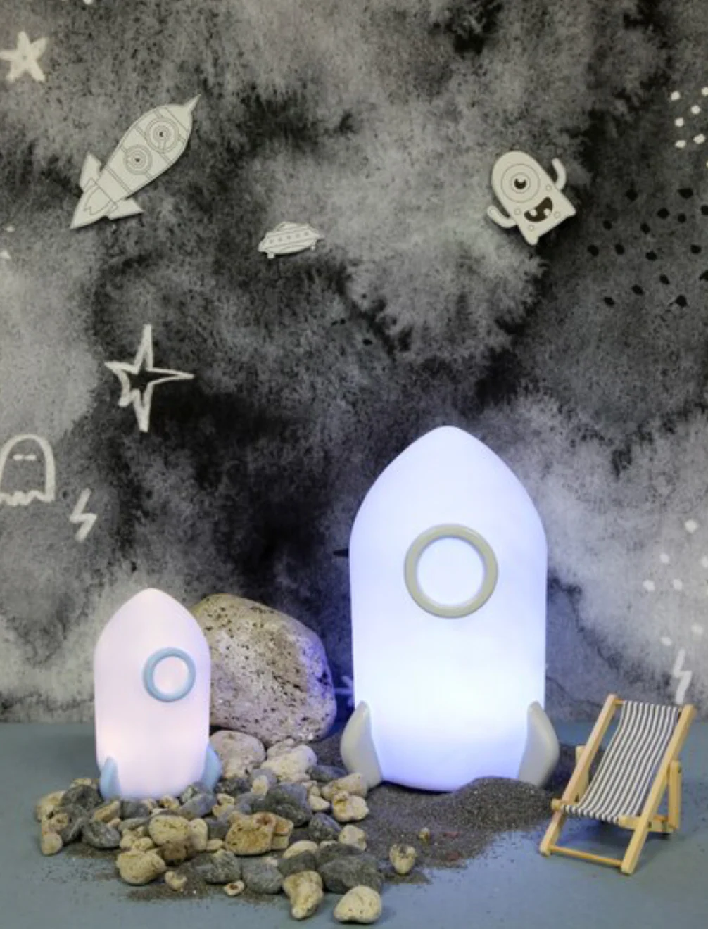 Teeny & Tiny Mini Rocket Night Light  Blue - Image 4