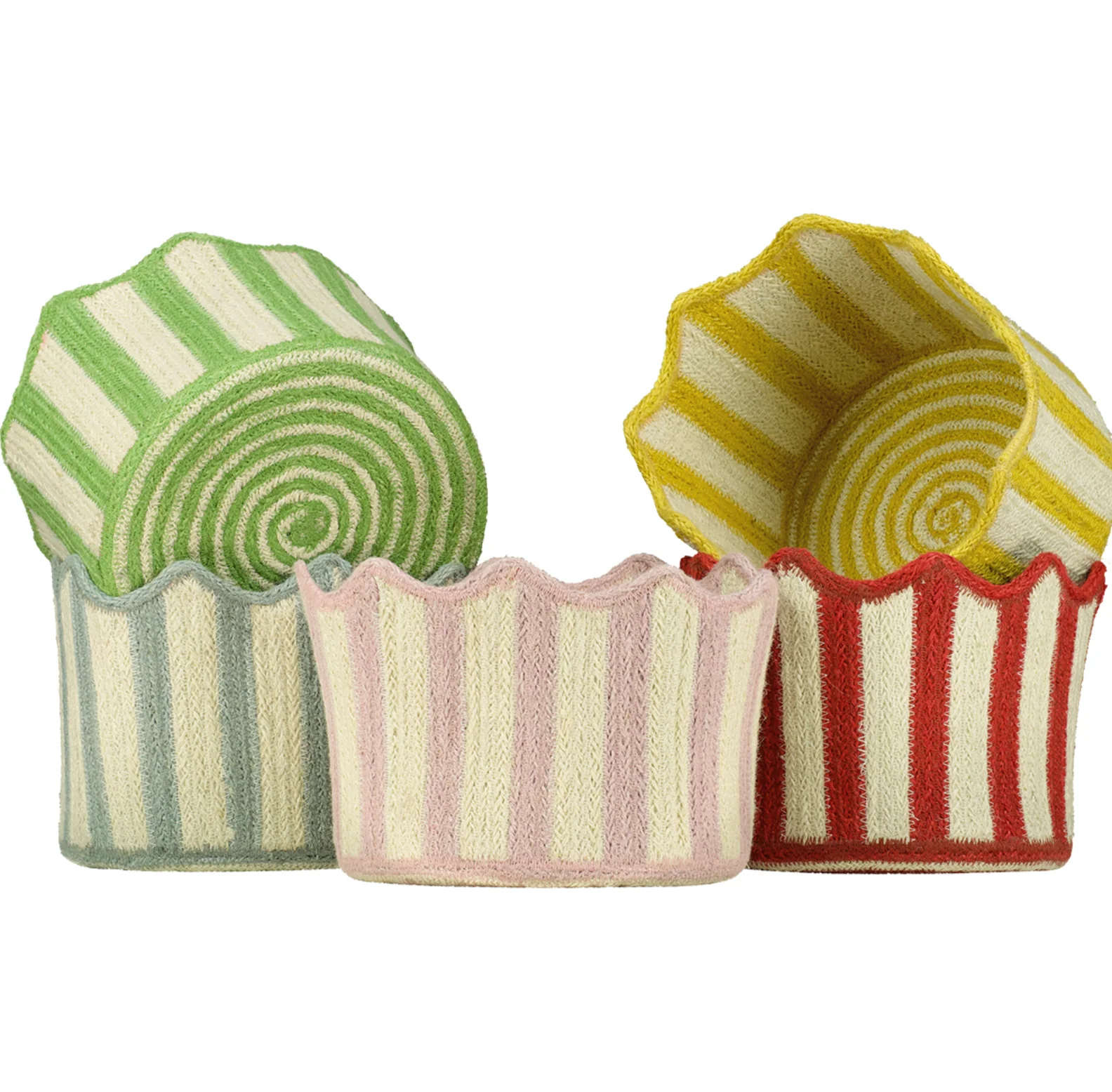 The Braided Rug Company Tulip Basket, Jade - Image 3