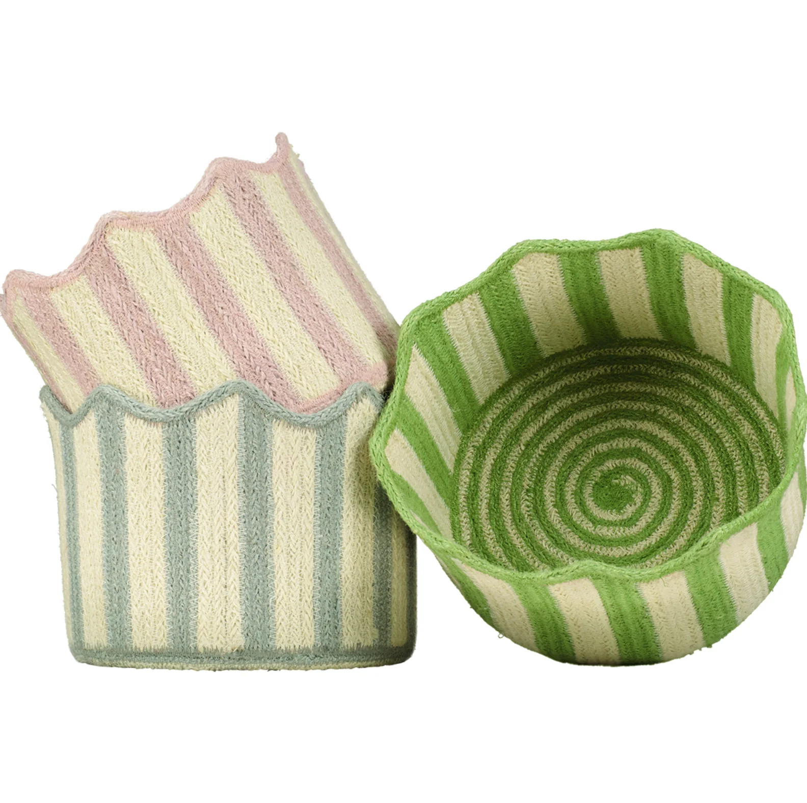 The Braided Rug Company Tulip Basket, Jade - Image 6