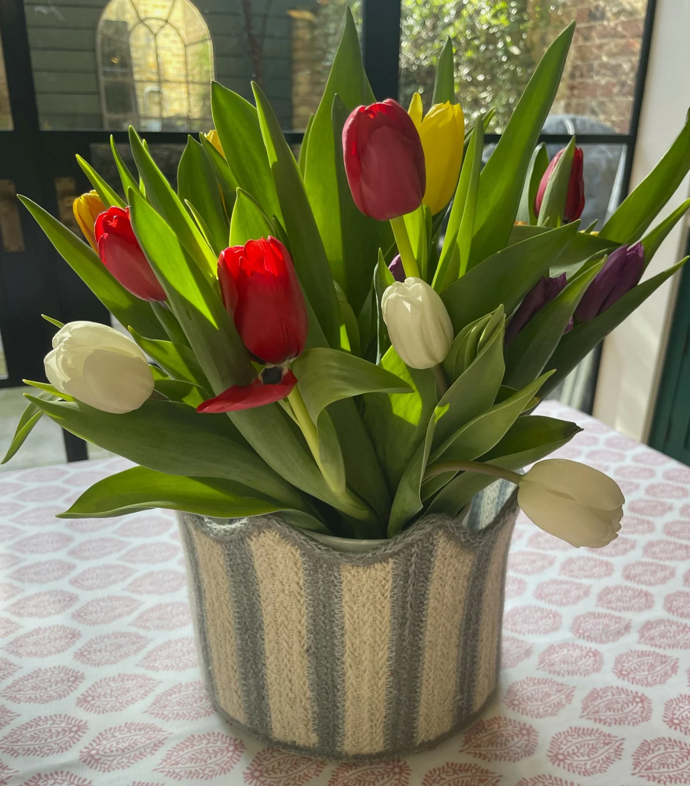 The Braided Rug Company Tulip Basket, Light Blue - Image 6