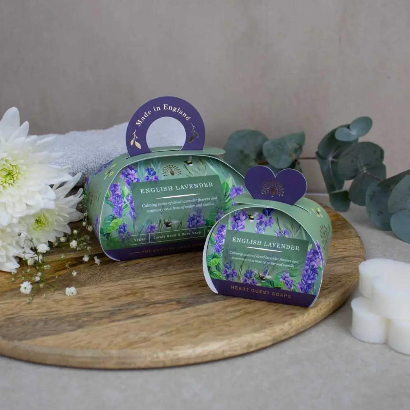 The English Soap Company Signature, English Lavender Mini Heart Soaps - Image 6