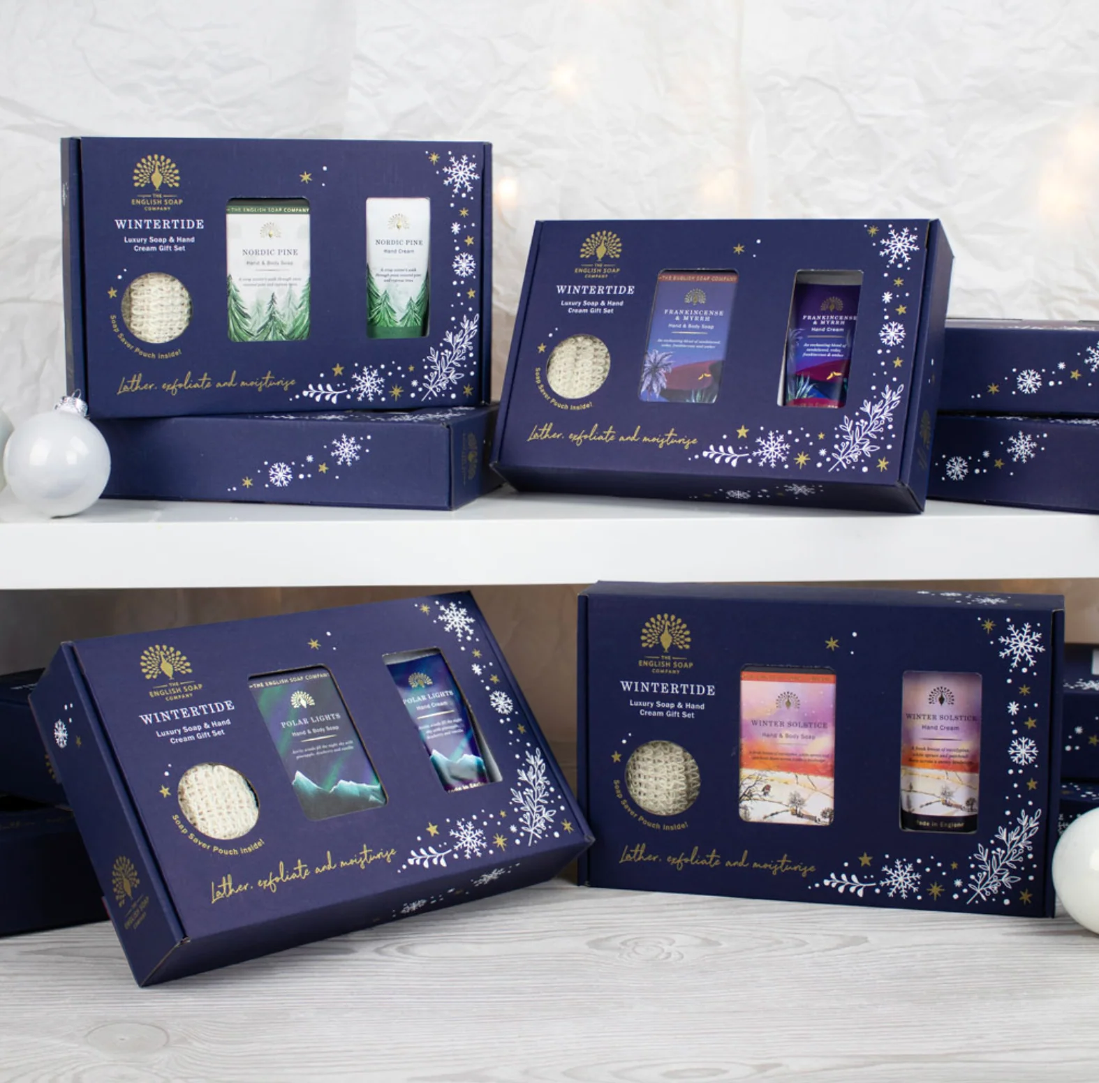 The English Soap Company Wintertide, Frankincense & Myrrh Luxury Soap & Hand Cream Gift Set - Image 4