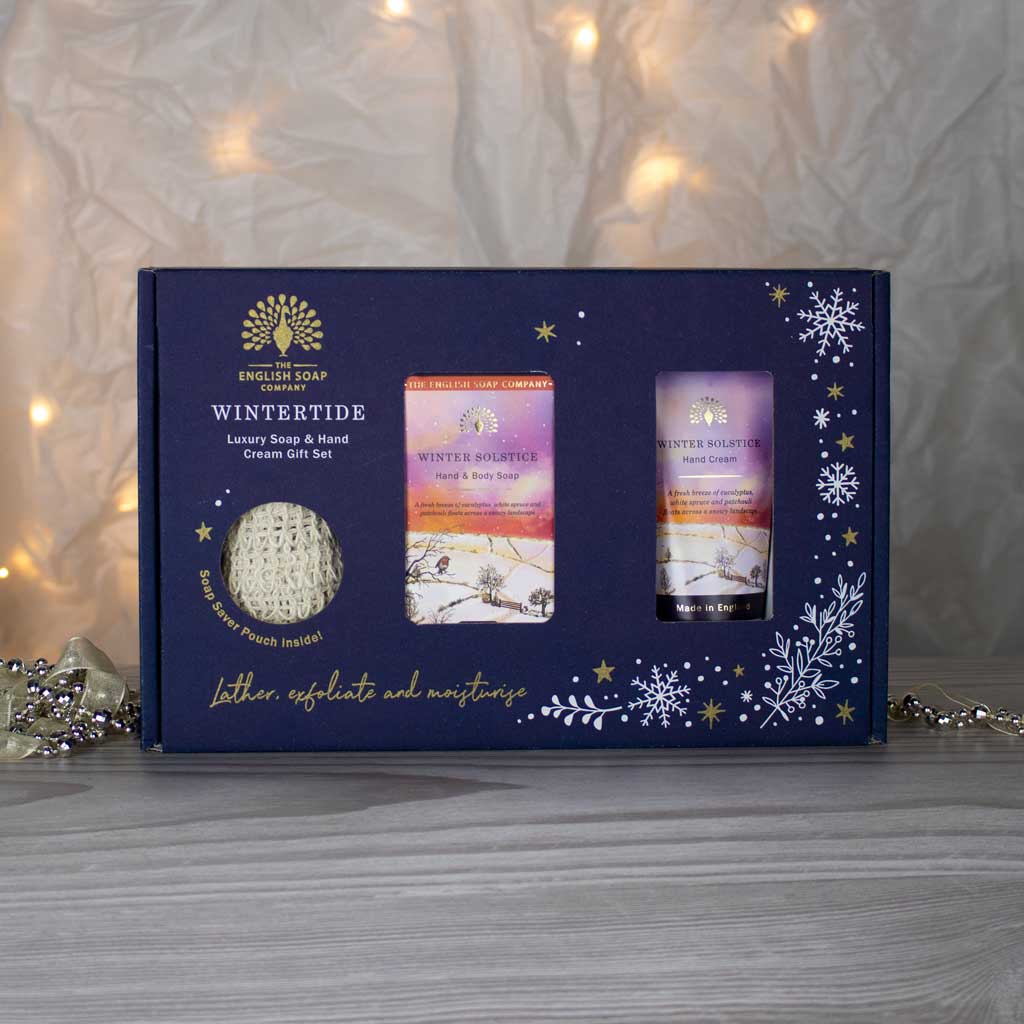 The English Soap Company Wintertide, Winter Solstice Luxury Soap & Hand Cream Gift Set - Image 4