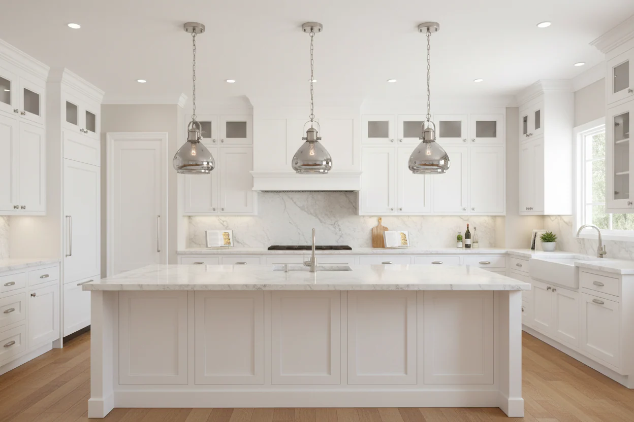 Vista Smoked Glass Pendant, Satin Nickel Finish - Image 4