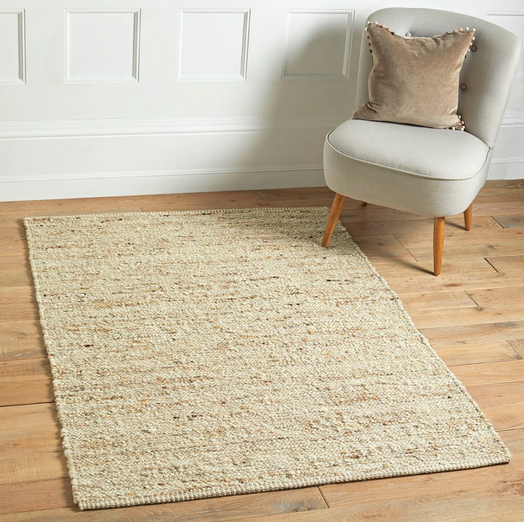 Walton & Co Shetland Wool Rug, Natural - Image 3