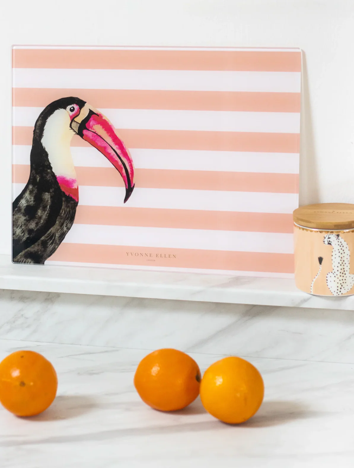 Yvonne Ellen Glass Worktop Saver, Toucan - Image 3