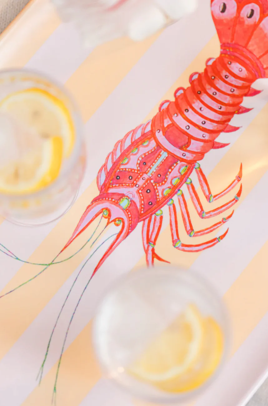 Yvonne Ellen  Lobster Melamine Serving Tray - Image 3