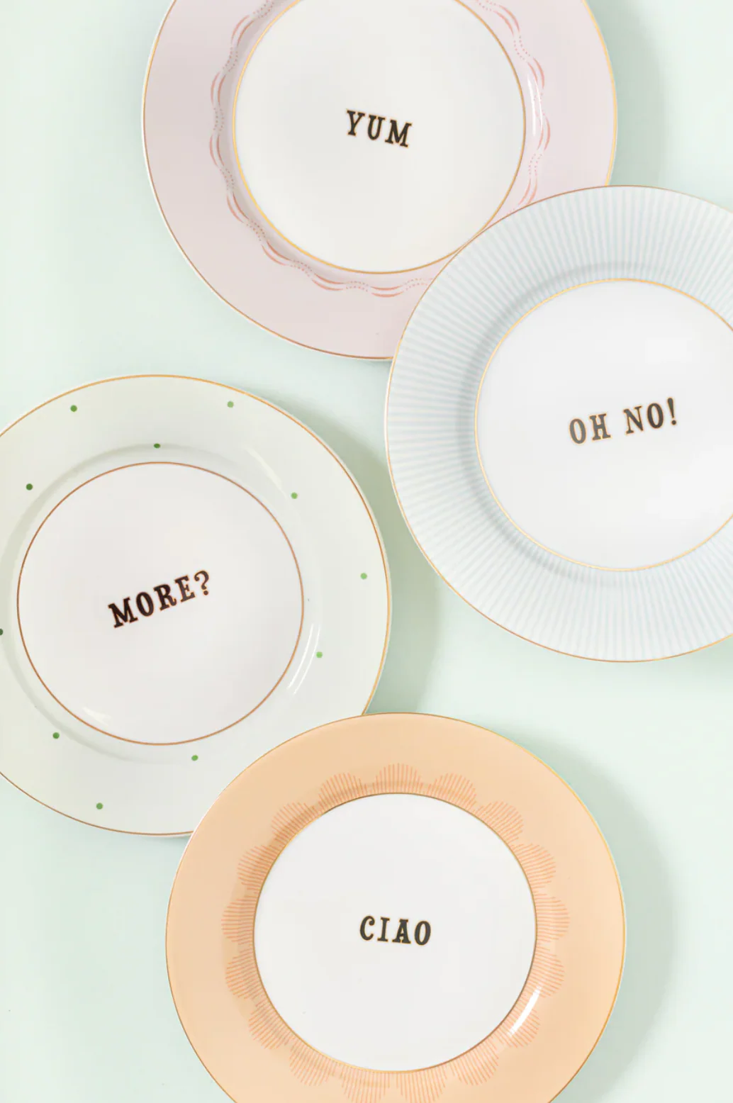Yvonne Ellen Slogan Side Plates (Set Of 4) - Image 3