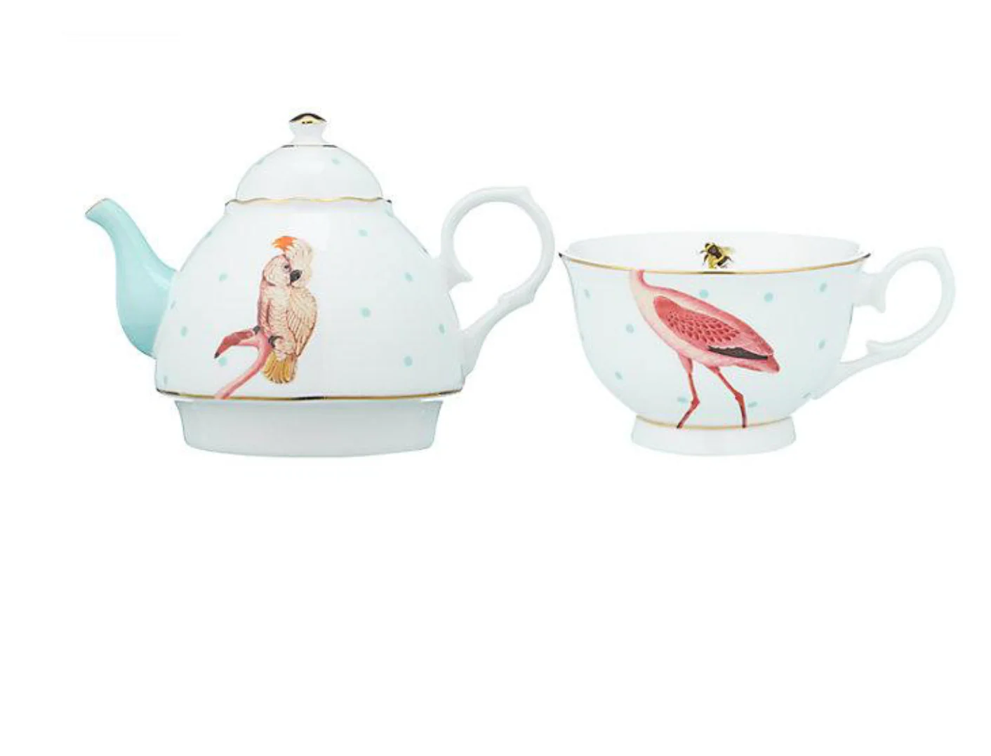 Yvonne Ellen Tea For One Set,  Flamingo - Image 4